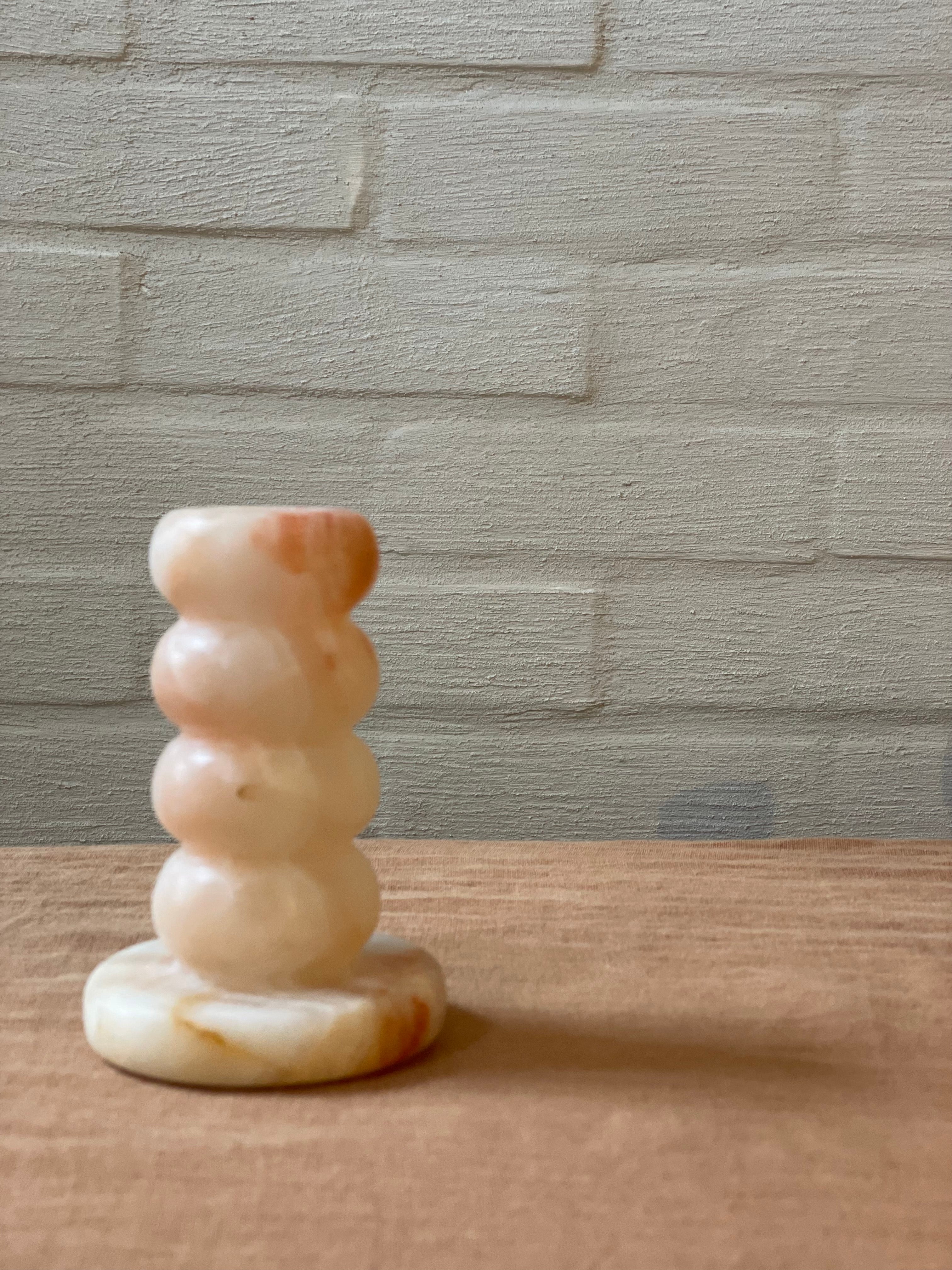 Candlestick onyx caramel L