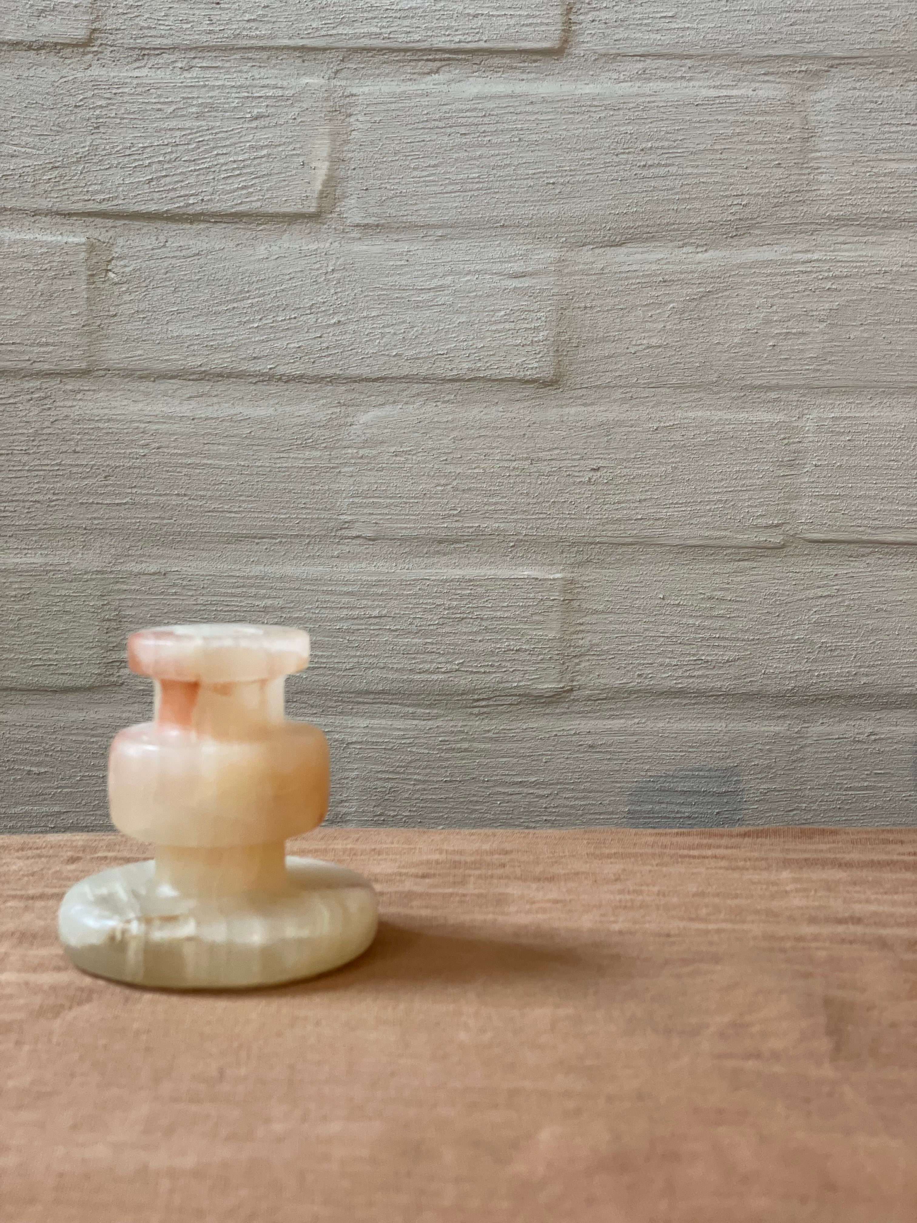 Candlestick onyx caramel M