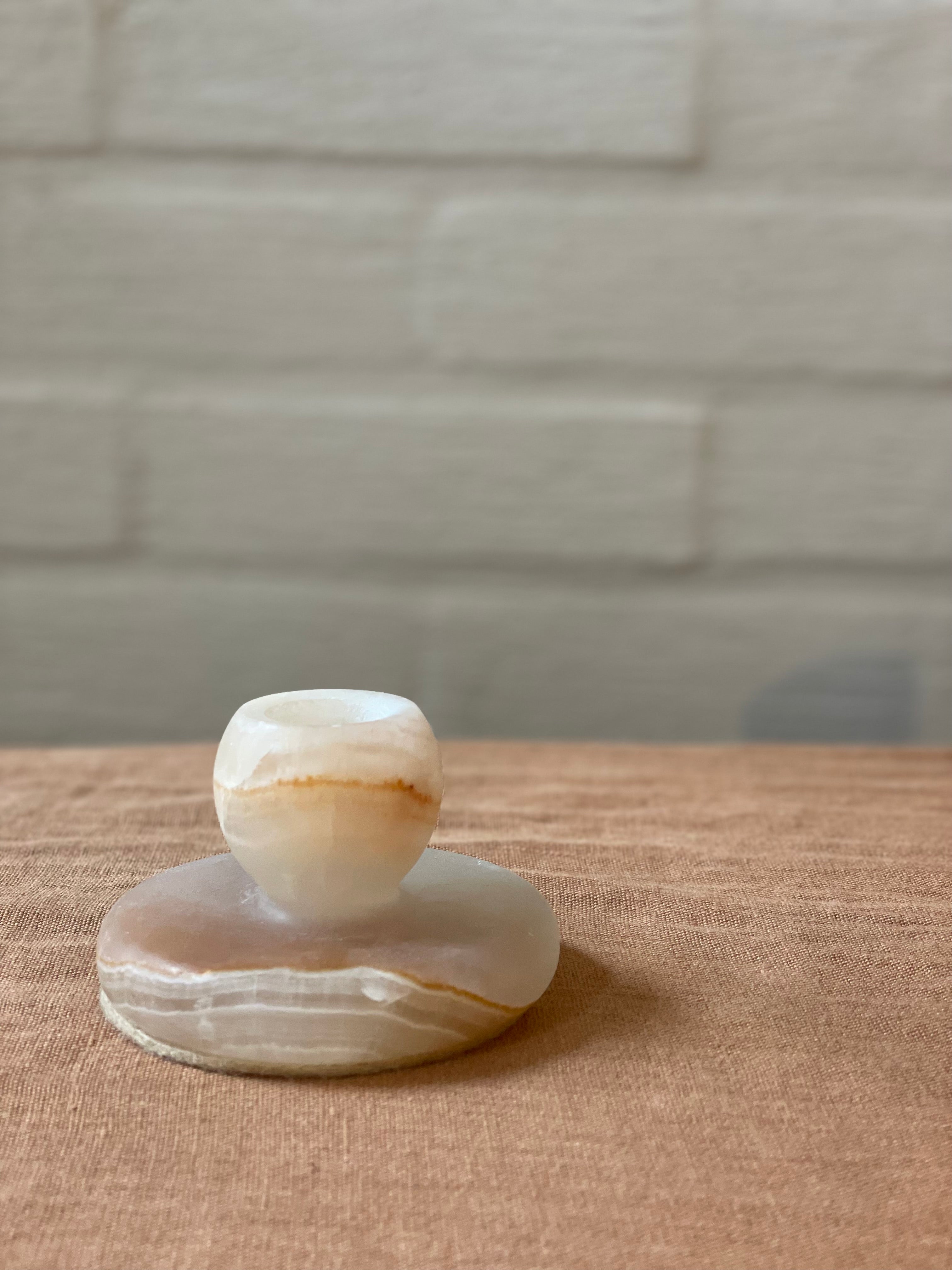 Candlestick onyx white M