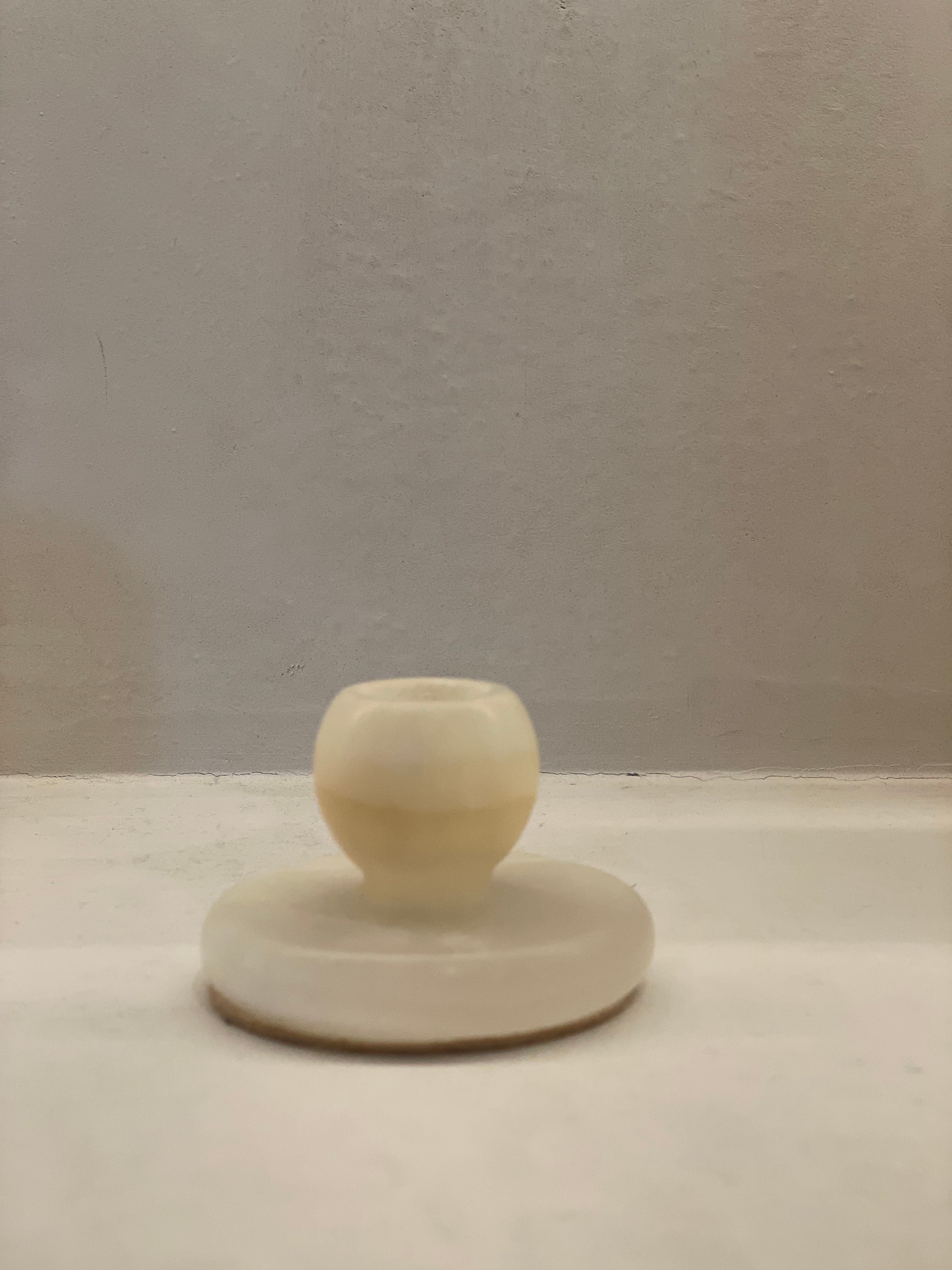 Candlestick onyx white S