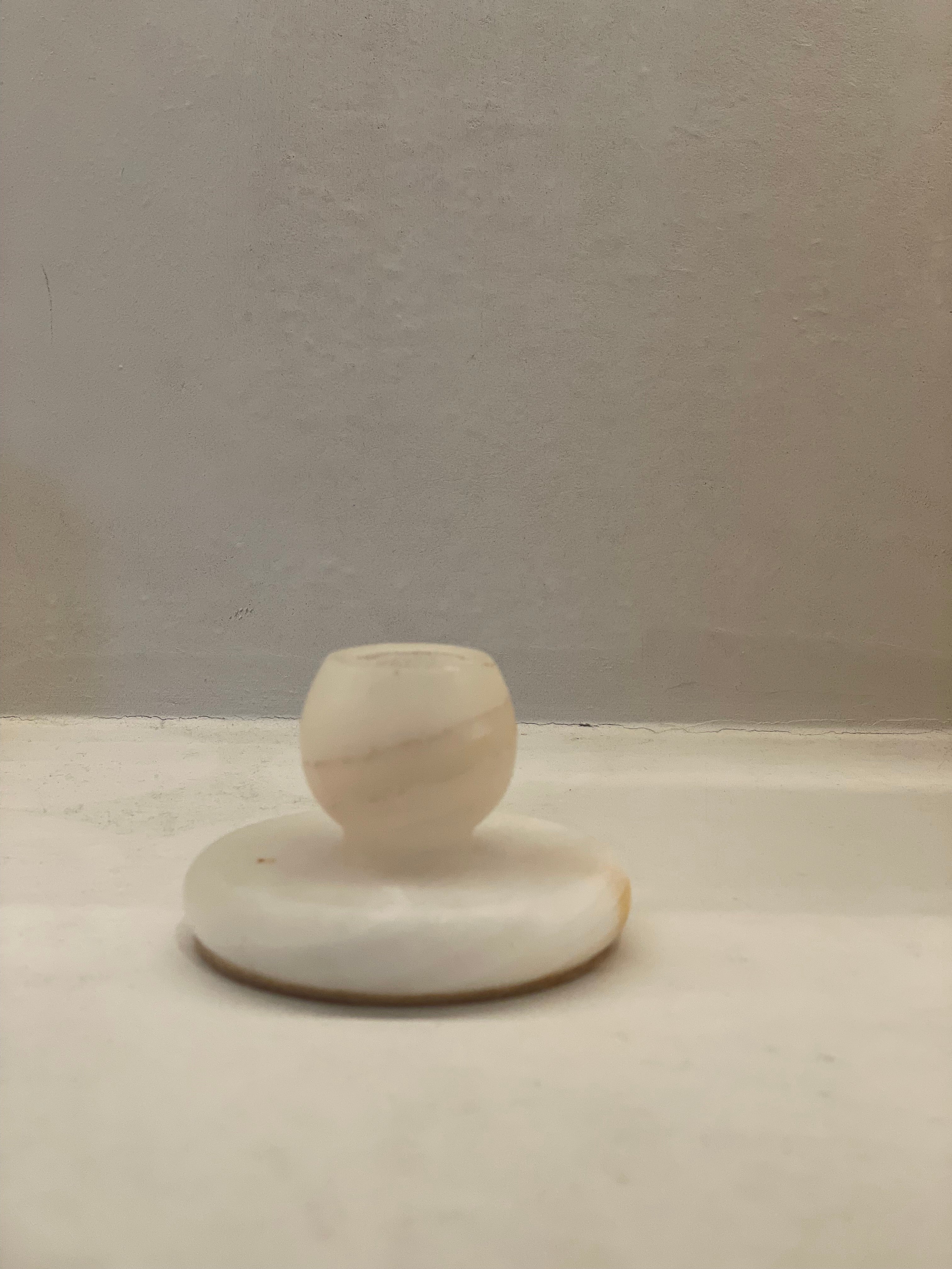 Candlestick onyx white S
