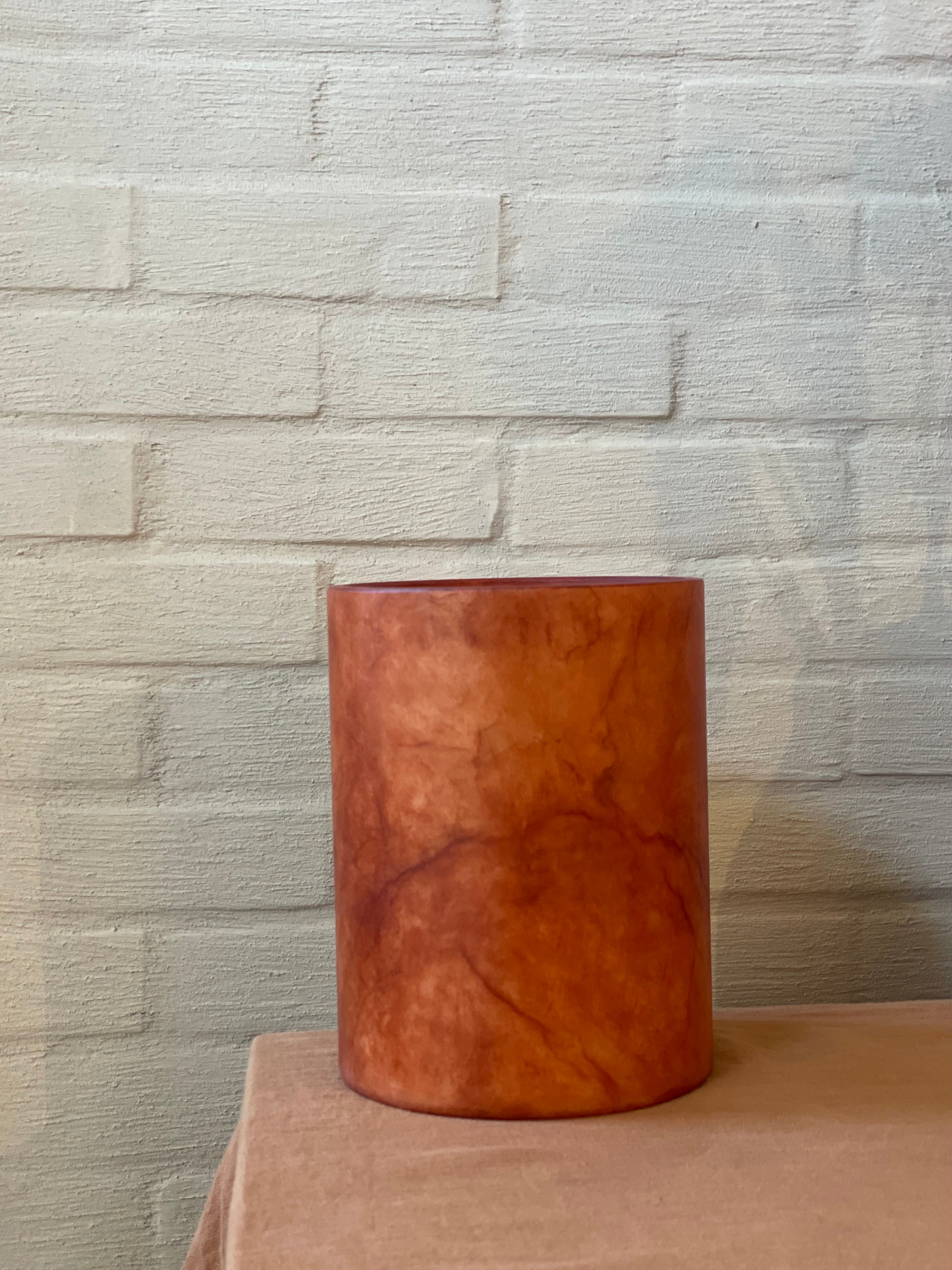 Candle holder - Vase alabaster terracotta  L