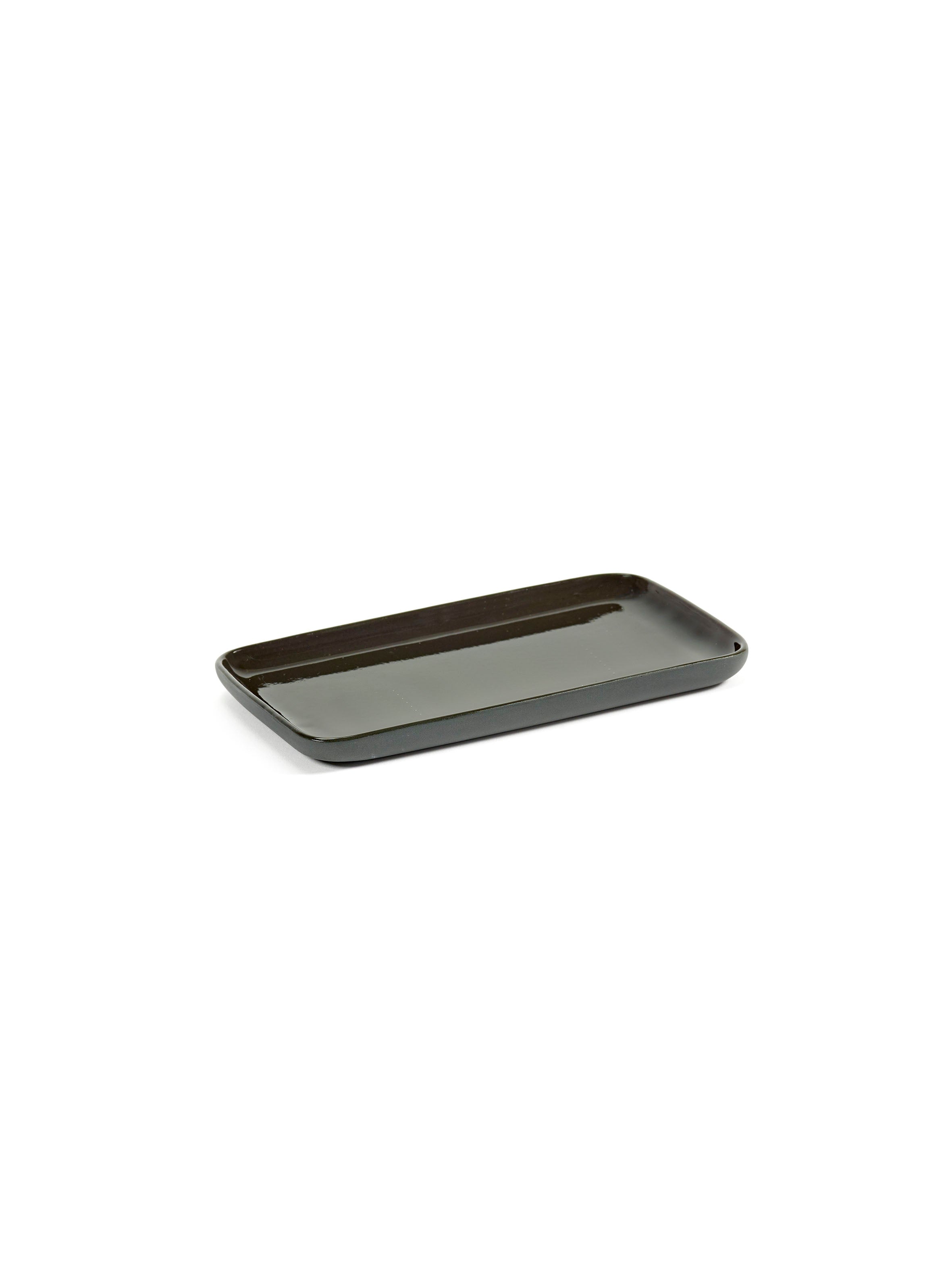 Gray rectangular dish - Bertrand Lejoly