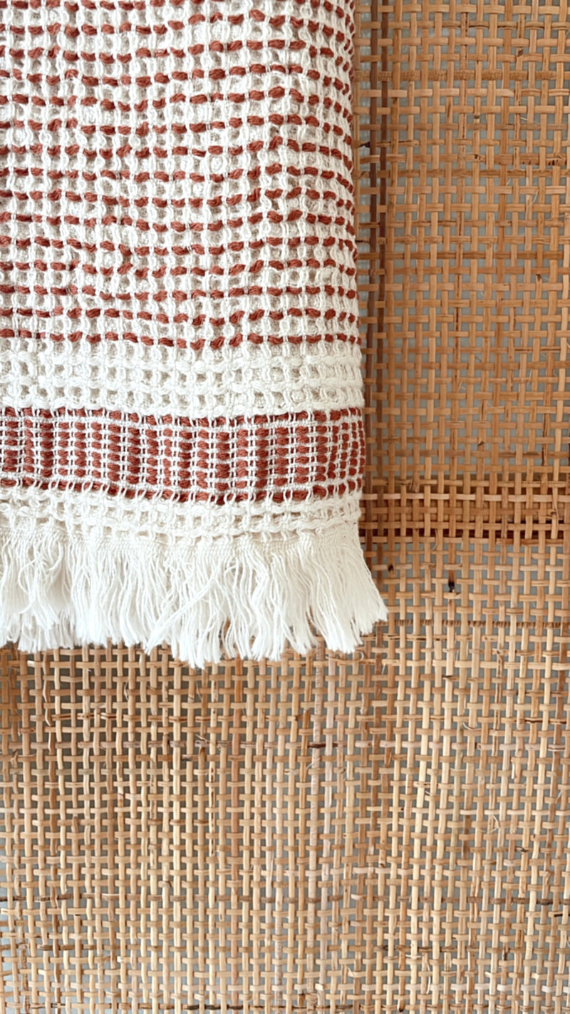 Serviette gaufrée en cuivre