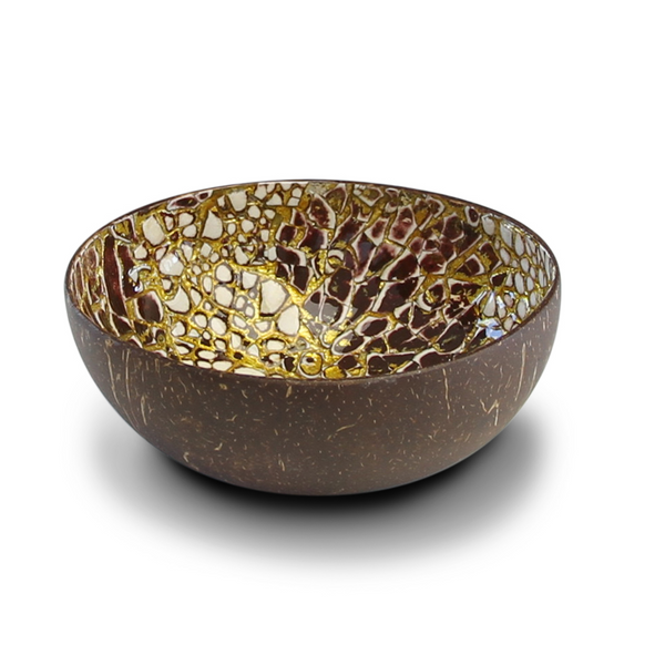 Coconut Bowl - Gold Eggshell