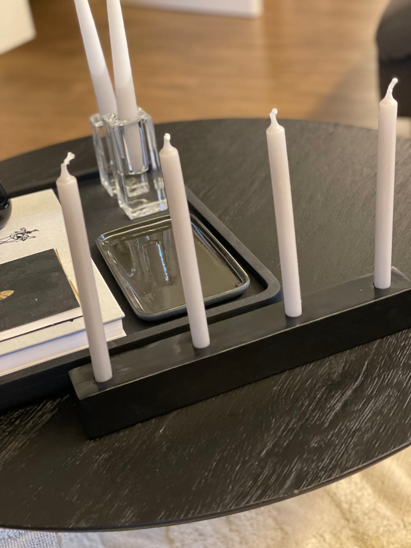 Candlestick Ellen L - black