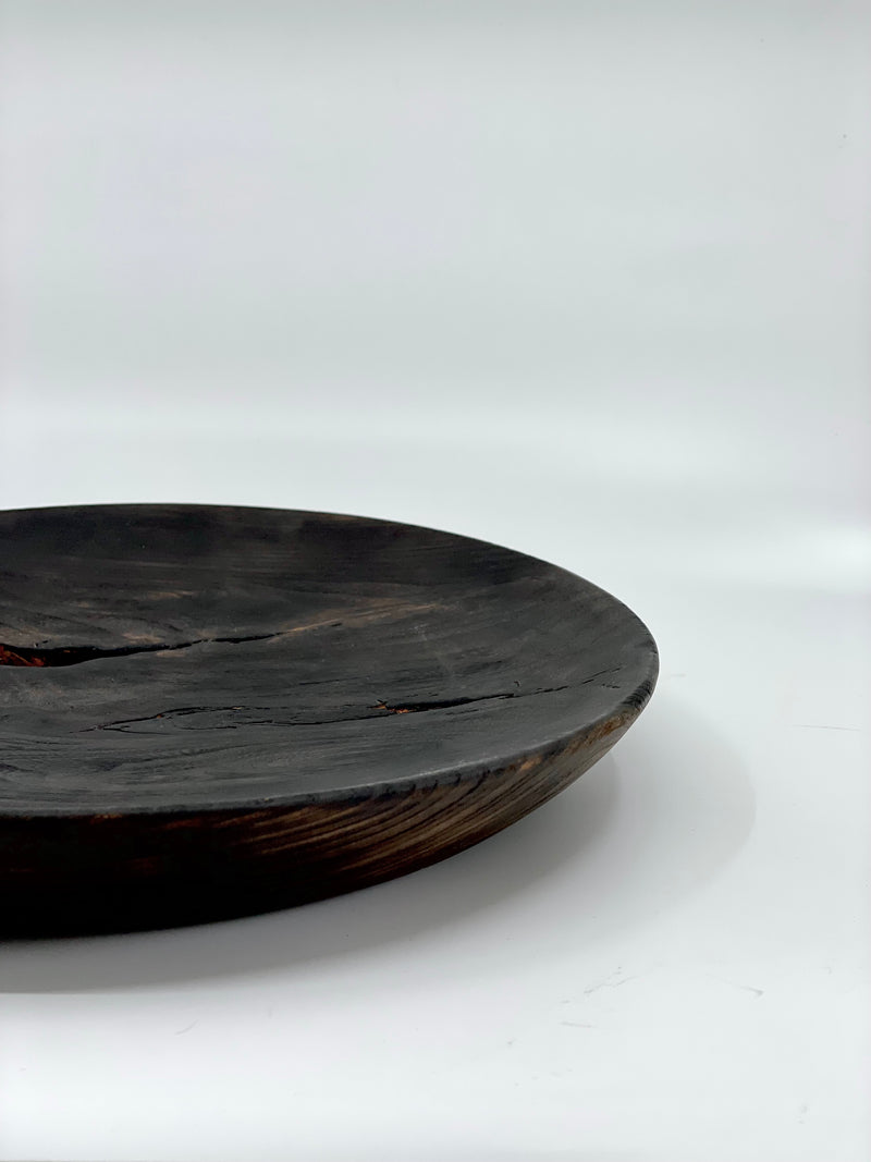 Platter French oak L black