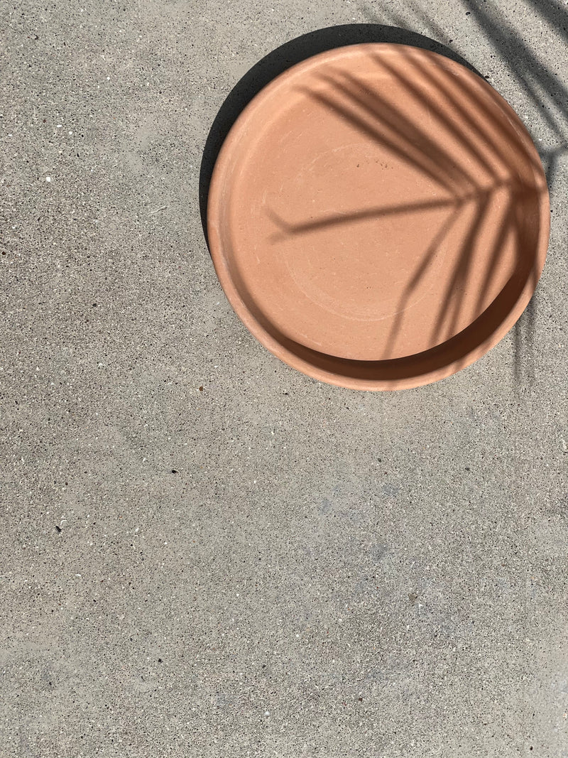 Coaster outdoor candle terracotta
