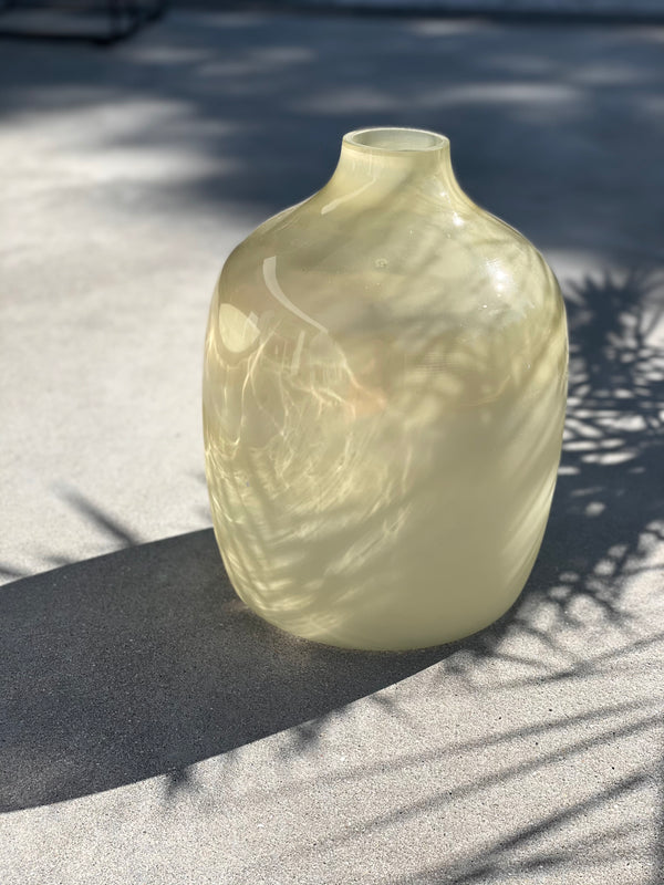 Vase Idima in glass - yellow