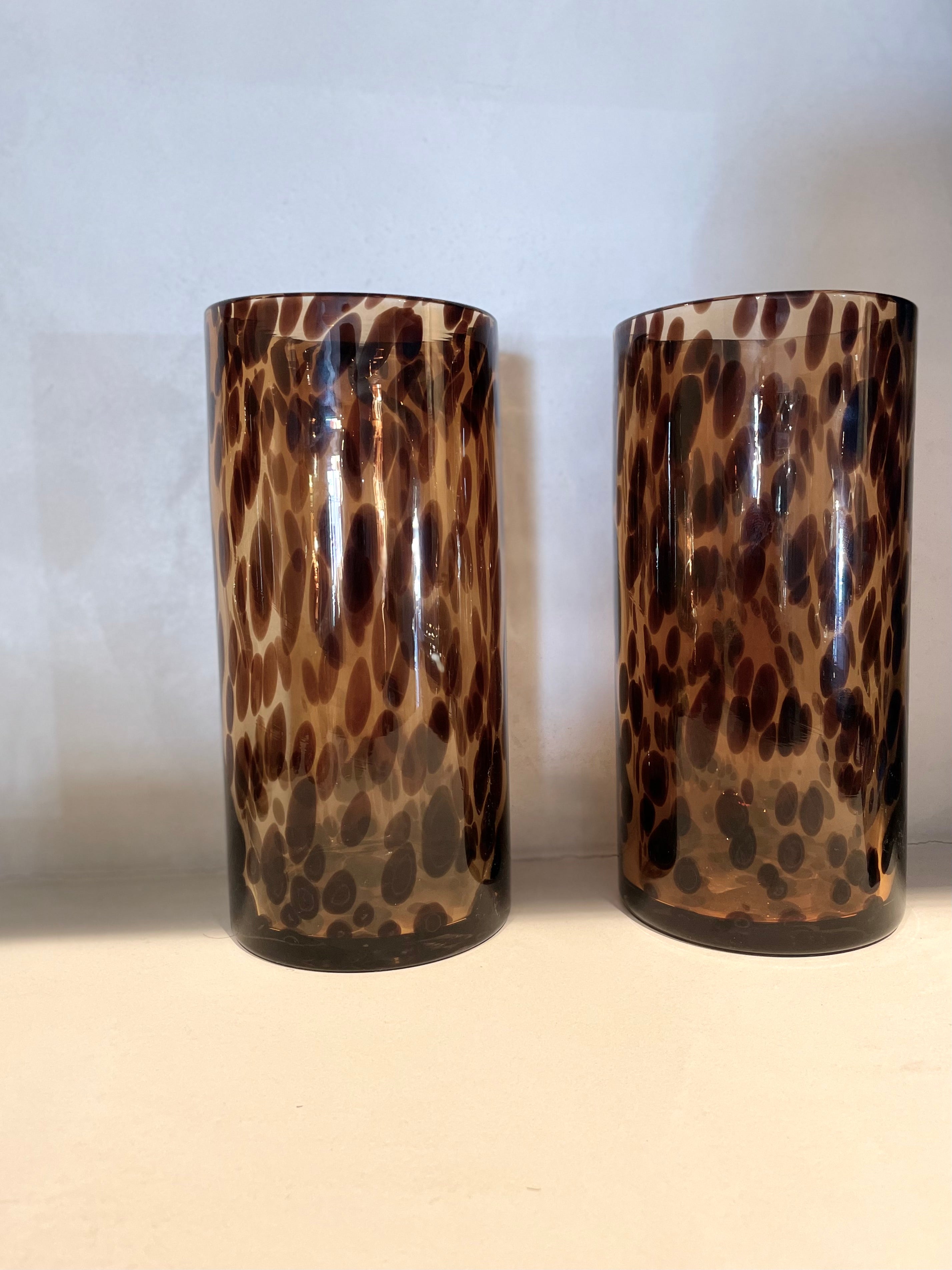 Vase Panther Amber/Brown S.