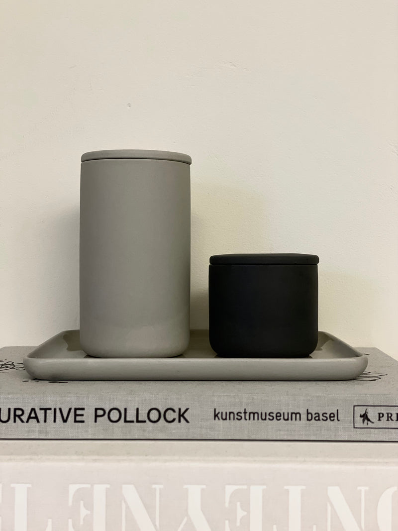 Small gray storage box with lid  - Bertrand Lejoly