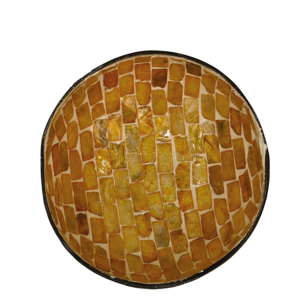 Coconut Bowl - Gold Mosaic