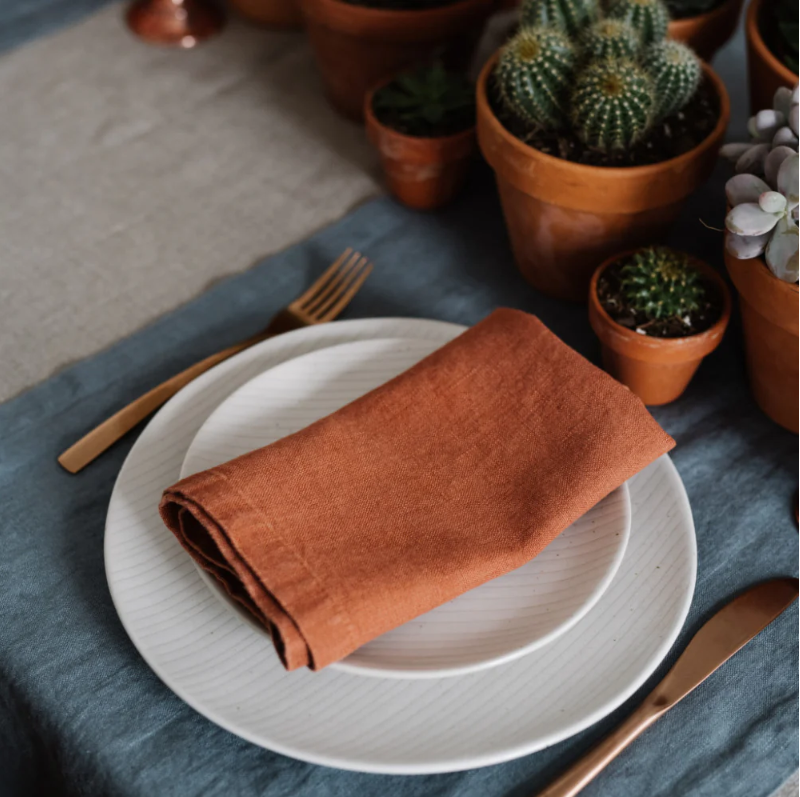 Baked Clay linnen servietten - set van 4