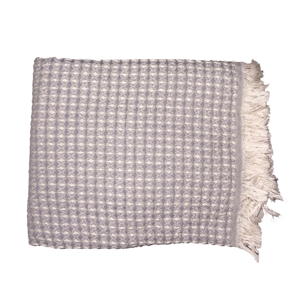 Serviette de bain Gaufre gris argenté