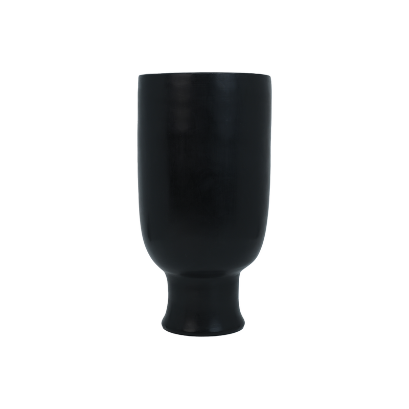 Vase/Bol à fruits en tadelakt - noir