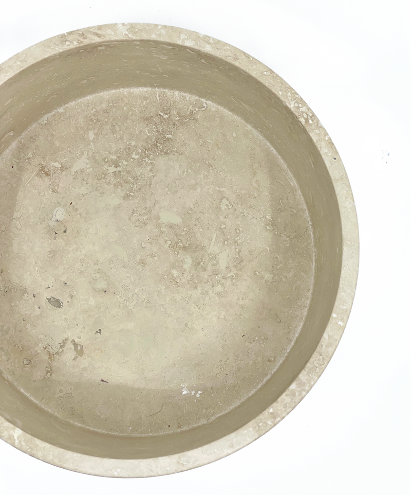 Travertine fruit bowl